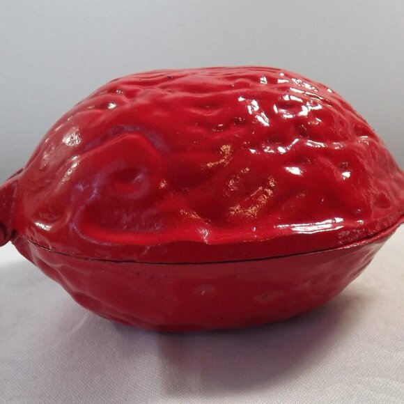 Vintage Distressed Red Cast Iron Nut Cracker - Picture 2 of 10